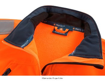 BIG-4-Protect-Warn-Wetterschutz-Softshell-Jacke, Pittsburgh, leuchtorange/navy