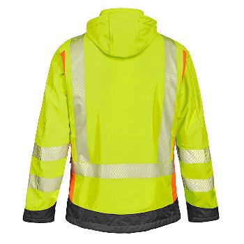 BIG-4-Protect-Warnschutz-Softshelljacke, Houston, leuchtgelb/leuchtorange/grau