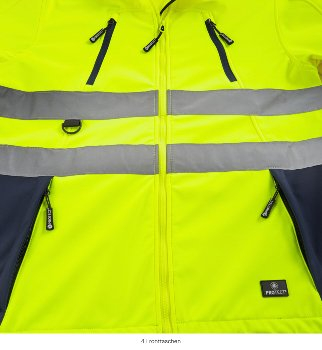 BIG-4-Protect-Warn-Wetterschutz-Softshell-Jacke, Pittsburgh, leuchtgelb/navy