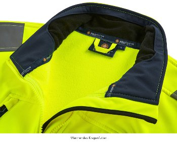 BIG-4-Protect-Warn-Wetterschutz-Softshell-Jacke, Pittsburgh, leuchtgelb/navy