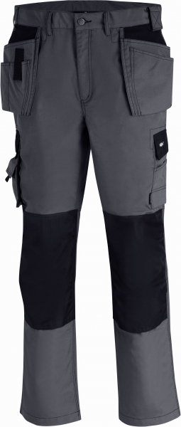 BIG-TEXXOR-Canvas-Bundhose, Panama, grau/schwarz