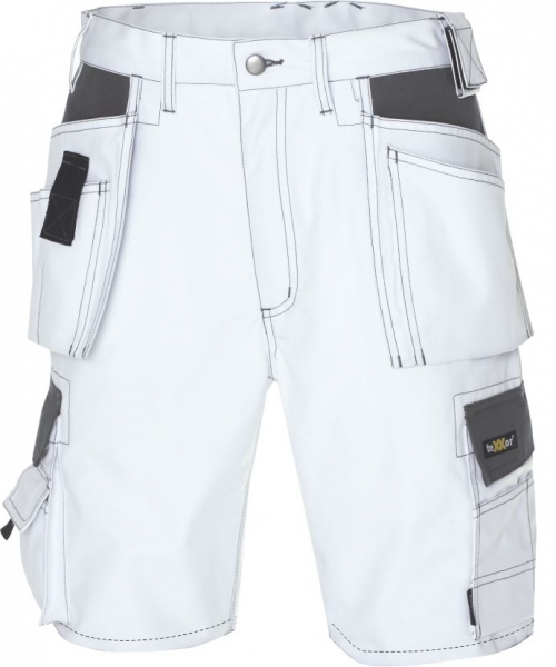 BIG-TEXXOR-Canvas-Shorts, Bermuda, 270g/m², weiß/grau