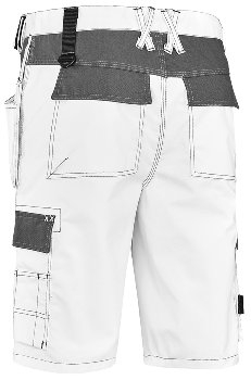BIG-TEXXOR-Canvas-Shorts, Bermuda, 270g/m, wei/grau