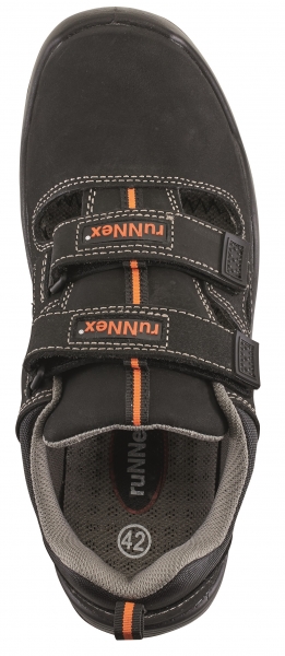 BIG-ruNNex-S1-Sicherheitsklettsandalen TeamStar, schwarz/orange