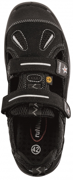 BIG-ruNNex-S1-Sicherheitsklettsandalen, TeamStar, schwarz/silber