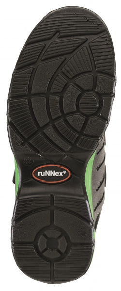 BIG-ruNNex-S1P-Sicherheitsklettsandalen, FlexStar, grau/grn