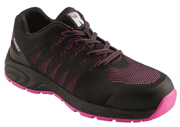 BIG-ruNNex-S1P, Damen-Sicherheitshalbschuhe, GirlStar, schwarz/pink