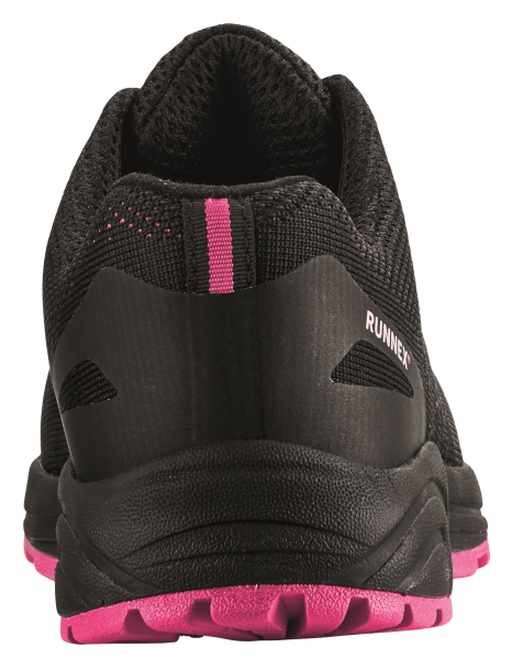 BIG-ruNNex-S1P, Damen-Sicherheitshalbschuhe, GirlStar, schwarz/pink