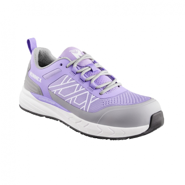 BIG-ruNNex-S1P, Damen-Sicherheitshalbschuhe, GirlStar, violett/grau/wei
