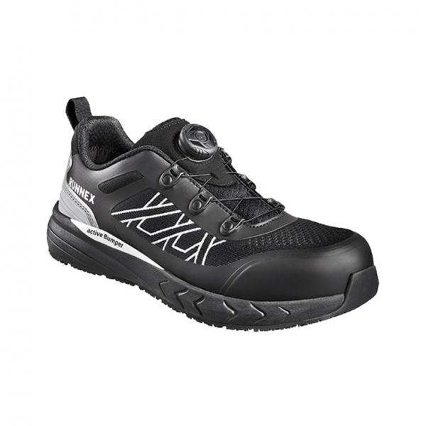 BIG-ruNNex-S1P, Damen-Sicherheitshalbschuhe, GirlStar, schwarz/wei/grau