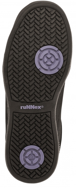 BIG-ruNNex-S3-Damen-Sicherheitshalbschuhe, GirlStar, schwarz/violett