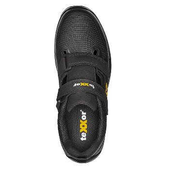 teXXor� S1PS-Sicherheitsklettsandalen, Schwarz/gelb