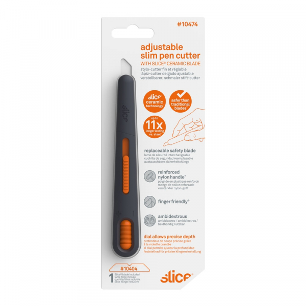 BIG- SLICE-Verstellbarer schmaler Stift- Cutter, Farbe: schwarz/ orange