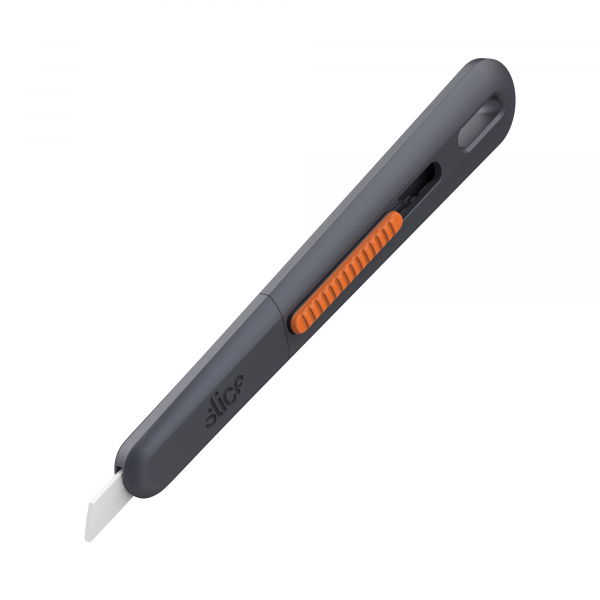 BIG- SLICE-Schmaler Stift- Cutter manuelle Klingenverstellung, Farbe: schwarz/orange