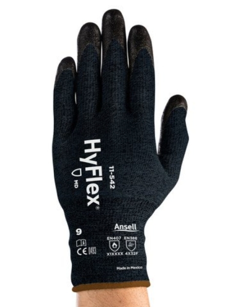 ANSELL-ARBEITSHANDSCHUHE, HYFLEX, 11-542, schwarz