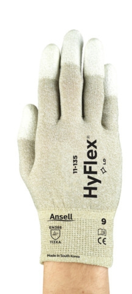 ANSELL-ARBEITSHANDSCHUHE, ESD, HYFLEX, 11-135,L�nge: 260 mm, wei� auf braun/wei�