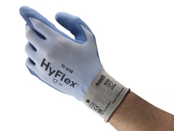 ANSELL-ARBEITSHANDSCHUHE, HYFLEX, 11-518, blau