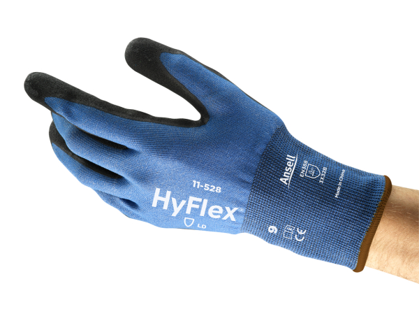 ANSELL-ARBEITSHANDSCHUHE, HYFLEX, 11-528, blau/schwarz