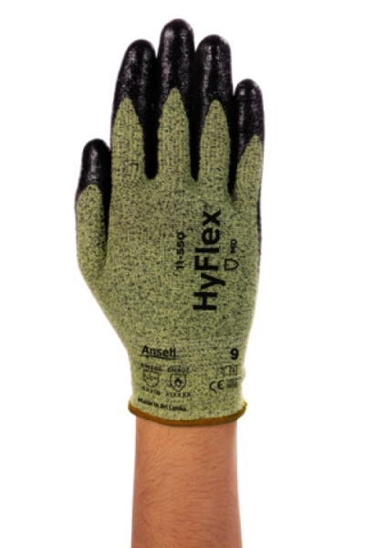ANSELL-SCHNITTSCHUTZ-HANDSCHUHE,HYFLEX, 11-550, gelbgr�n/schwarz