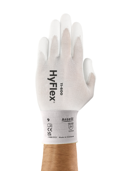 ANSELL-ARBEITSHANDSCHUHE, HYFLEX, 11-600, weiss