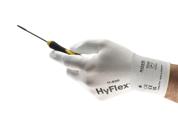 ANSELL-ARBEITSHANDSCHUHE, HYFLEX, 11-600, weiss