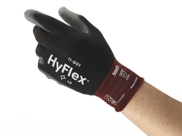 ANSELL-ARBEITSHANDSCHUHE, HYFLEX, 11-601, grau/schwarz