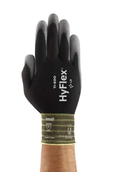 ANSELL-ARBEITSHANDSCHUHE, HYFLEX, 11-601, grau/schwarz