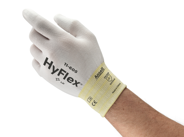 ANSELL-ARBEITSHANDSCHUHE, HYFLEX, 11-605, weiss