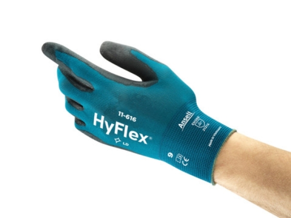 ANSELL-ARBEITSHANDSCHUHE, HYFLEX, 11-616, blau-gr�n/schwarz