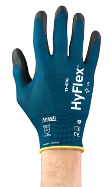 ANSELL-ARBEITSHANDSCHUHE, HYFLEX, 11-616, blau-gr�n/schwarz