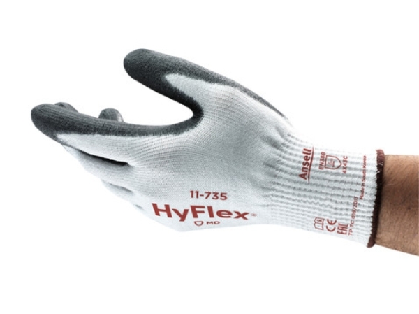 ANSELL-ARBEITSHANDSCHUHE, HYFLEX, 11-735, wei�/grau