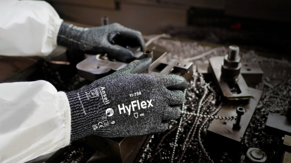ANSELL-ARBEITSHANDSCHUHE, HYFLEX, 11-738, grau/schwarz