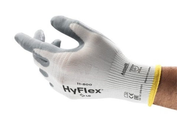 ANSELL-Nitril-Mehrzweck-Arbeits-Handschuhe, Hyflex, Weiß/Grau