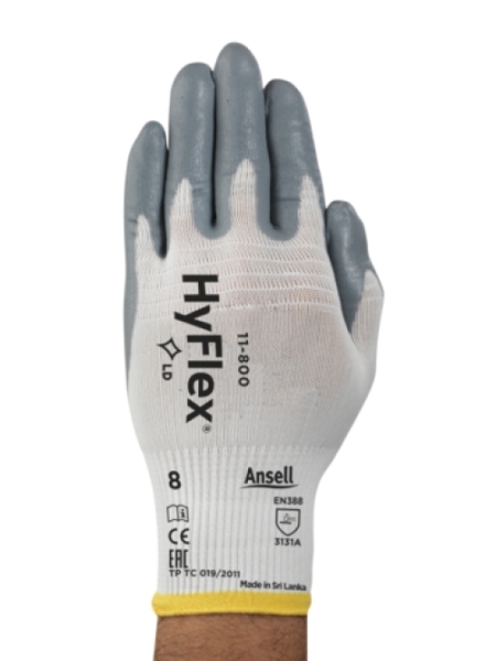 ANSELL-Nitril-Mehrzweck-Arbeits-Handschuhe, Hyflex, Wei�/Grau
