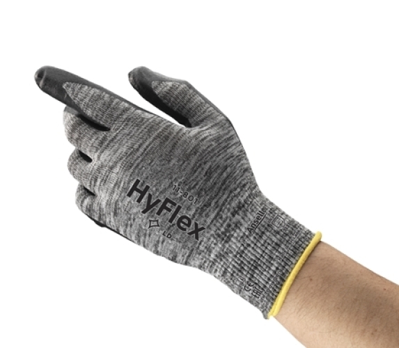 ANSELL-ARBEITSHANDSCHUHE, HYFLEX, 11-801, grau/schwarz