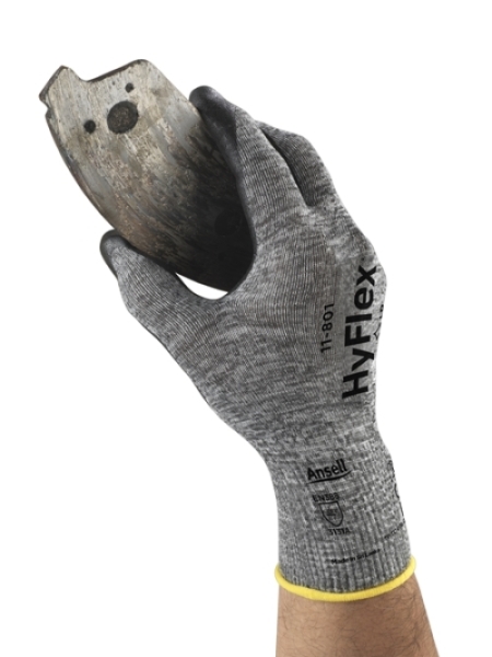 ANSELL-ARBEITSHANDSCHUHE, HYFLEX, 11-801, grau/schwarz