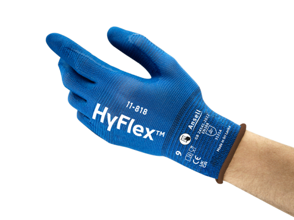 ANSELL-ARBEITSHANDSCHUHE, HYFLEX, 11-818, blau