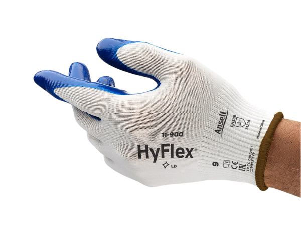 ANSELL-ARBEITSHANDSCHUHE, HYFLEX, 11-900, weiss/blau