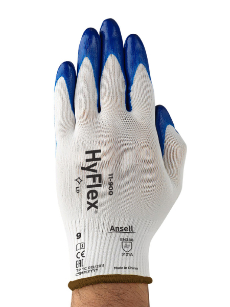 ANSELL-ARBEITSHANDSCHUHE, HYFLEX, 11-900, weiss/blau