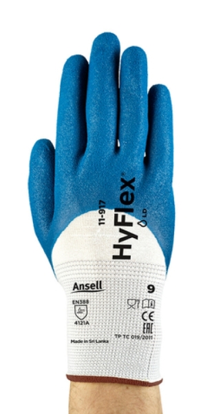 ANSELL-ARBEITSHANDSCHUHE, HYFLEX, 11-917, blau/weiss
