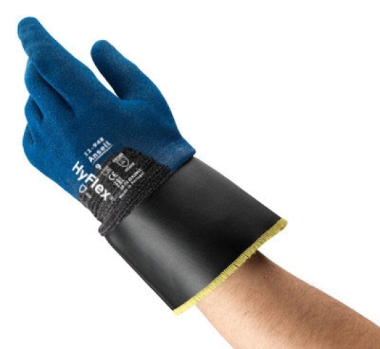 ANSELL-ARBEITSHANDSCHUHE, HYFLEX, 11-948, blau/schwarz
