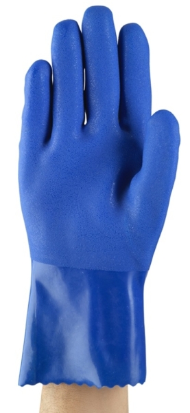 ANSELL-CHEMIKALIENSCHUTZHANDSCHUHE, mit PVC-Beschichtung, EGDE 14-662, blau