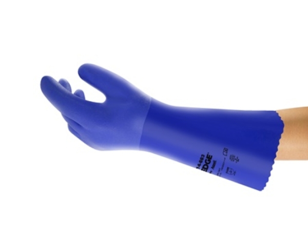 ANSELL-CHEMIKALIENSCHUTZHANDSCHUHE, mit PVC-Beschichtung, EGDE 14-663, blau