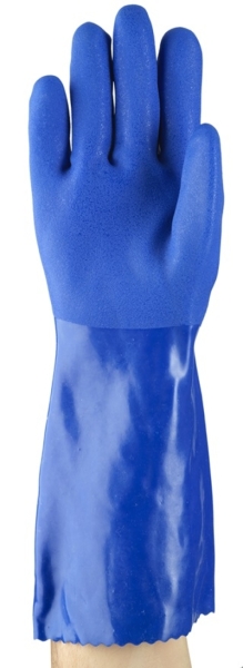 ANSELL-CHEMIKALIENSCHUTZHANDSCHUHE, mit PVC-Beschichtung, EGDE 14-663, blau