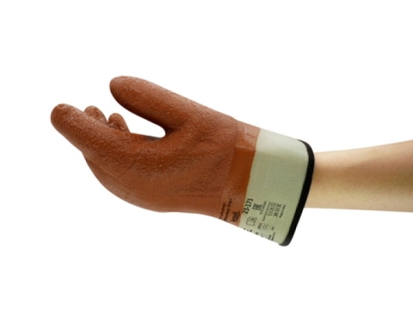 ANSELL-PVC-ARBEITSHANDSCHUHE, WINTER-MONKEY GRIP, 23-173, rotbraun