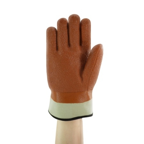 ANSELL-PVC-ARBEITSHANDSCHUHE, WINTER-MONKEY GRIP, 23-173, rotbraun