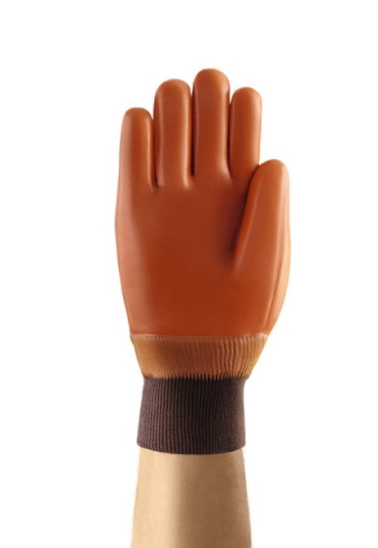 ANSELL-PVC-ARBEITSHANDSCHUHE, WINTER-MONKEY GRIP, 23-191, rotbraun