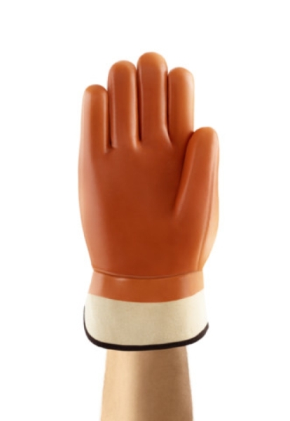 ANSELL-PVC-ARBEITSHANDSCHUHE, WINTER-MONKEY GRIP, 23-193, rotbraun