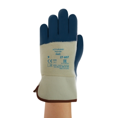 ANSELL-NITRIL-HANDSCHUHE, HYCRON, 27-607, blau