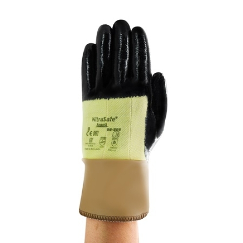 ANSELL-NITRIL-HANDSCHUHE, NITRASAFE, 28-329, gelb/schwarz